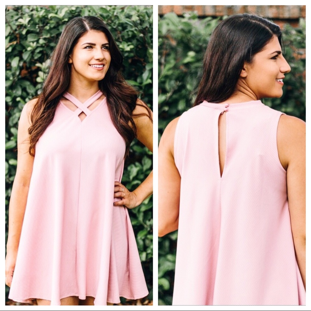 Cross Ribbed Swing Dress